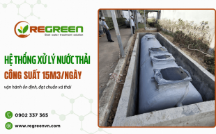 Hệ thống xử lý nước thải Jokaso công suất 15m3/ngày của Regreen - Vận hành ổn định, đạt chuẩn xả thải