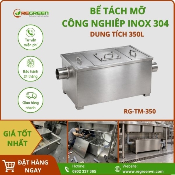 Bể tách mỡ công nghiệp 350L inox 304