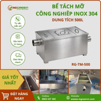 Bể tách mỡ công nghiệp 500L inox 304