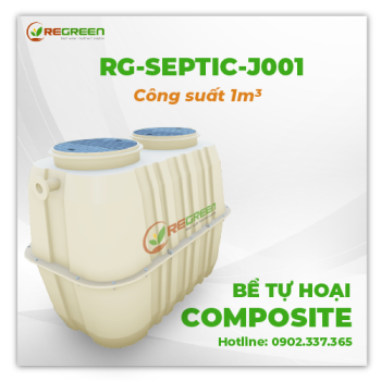 Bể tự hoại Composite công suất 1000l (1m3)