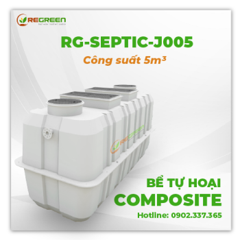 Bể tự hoại Composite công suất 5000l (5m3)
