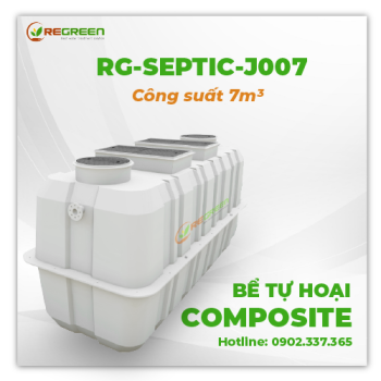 Bể tự hoại Composite công suất 7000l (7m3)