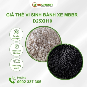 Giá thể MBBR bánh xe D25xH10