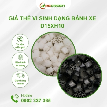 Giá thể vi sinh dạng bánh xe D15xH10