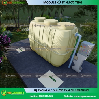 Module xử lý nước thải công suất 3m3/ngày