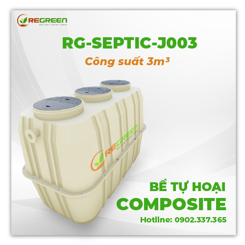 Bể tự hoại Composite công suất 3000l (3m3)
