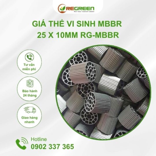 Giá thể vi sinh MBBR 25 x 10mm