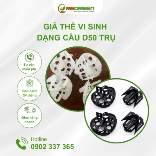 Giá Thể Vi Sinh Dạng Cầu D50 Trụ