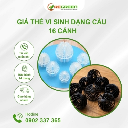 Giá thể vi sinh dạng cầu 16 cánh