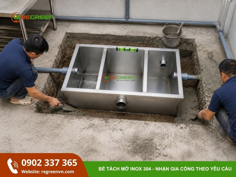 bể tách mỡ âm sàn