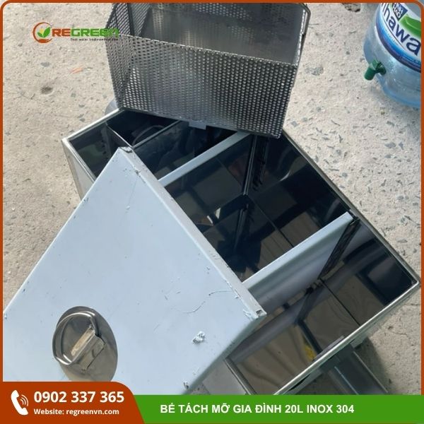 bể tách mỡ gia đình 20l