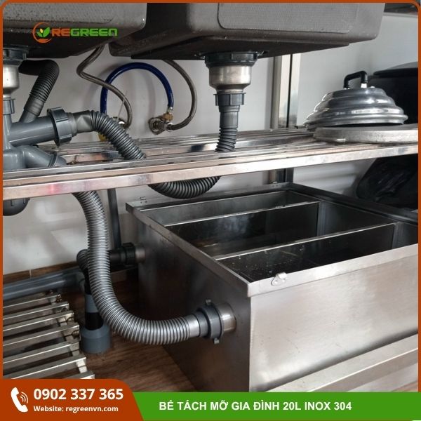 bể tách mỡ gia đình 20L