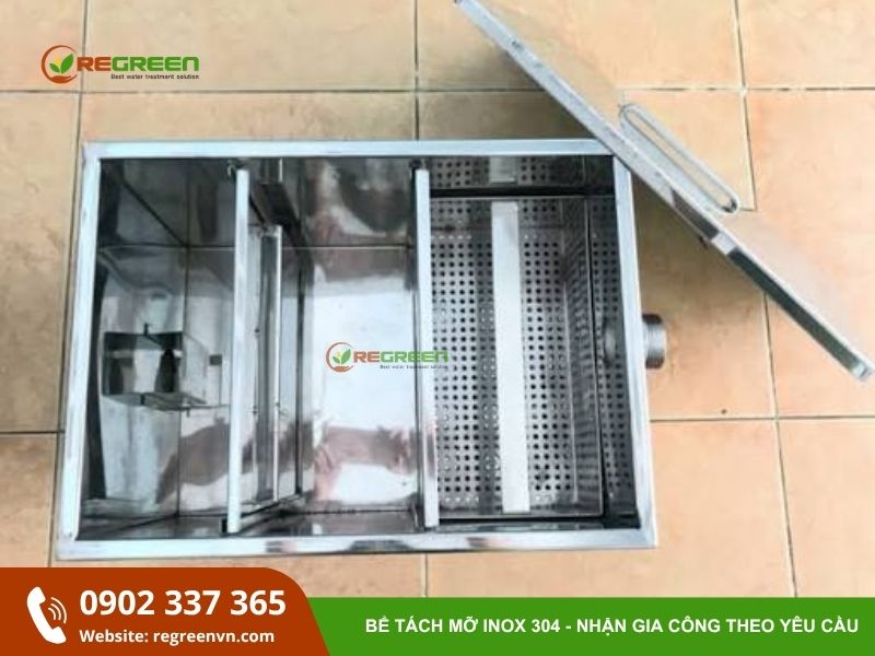sản xuất bể tách mỡ inox 304