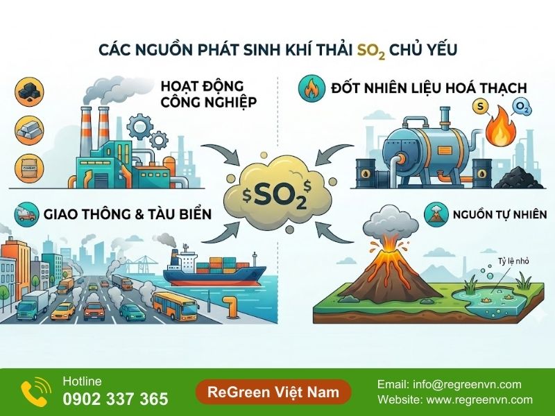 Nguồn phát sinh khí thải so2