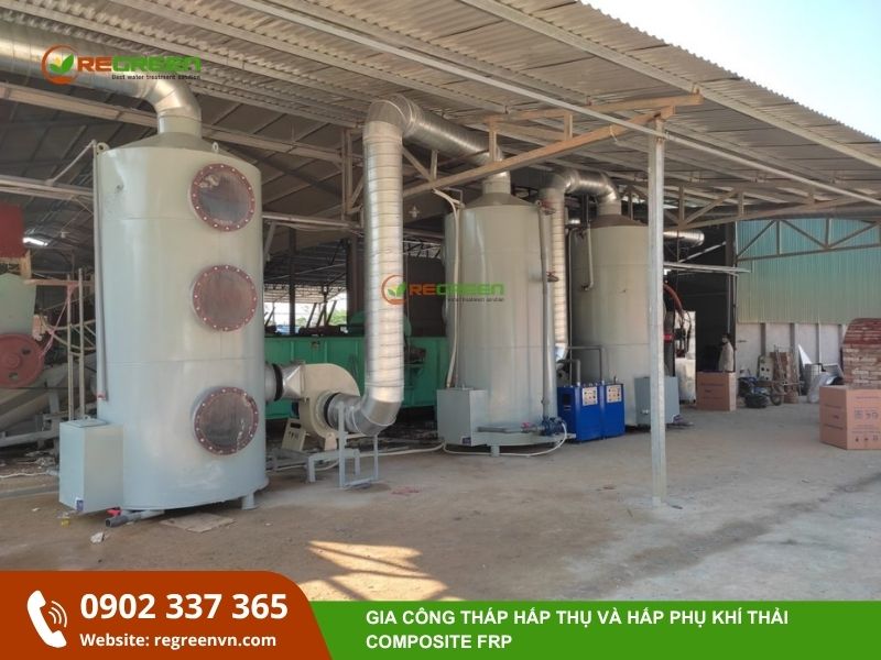 cấu tạo tháp hấp thụ khí thải