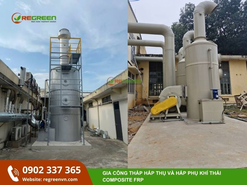 tháp hấp thụ composite frp