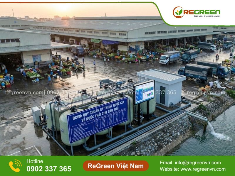 tiêu chuẩn xả thải nước thải chợ