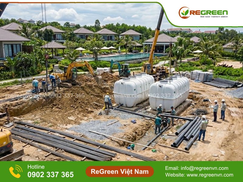 Quy trình xử lý nước thải khu nghỉ dưỡng