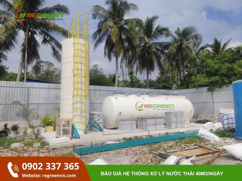 báo giá xử lý nước thải 40m3
