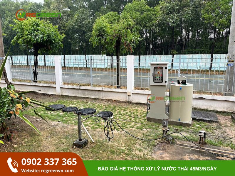 Báo giá xử lý nước thải 45m3