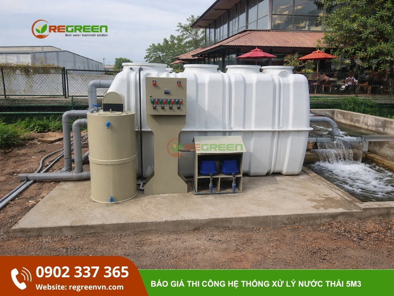 báo giá hệ thống xử lý nước thải 5m3