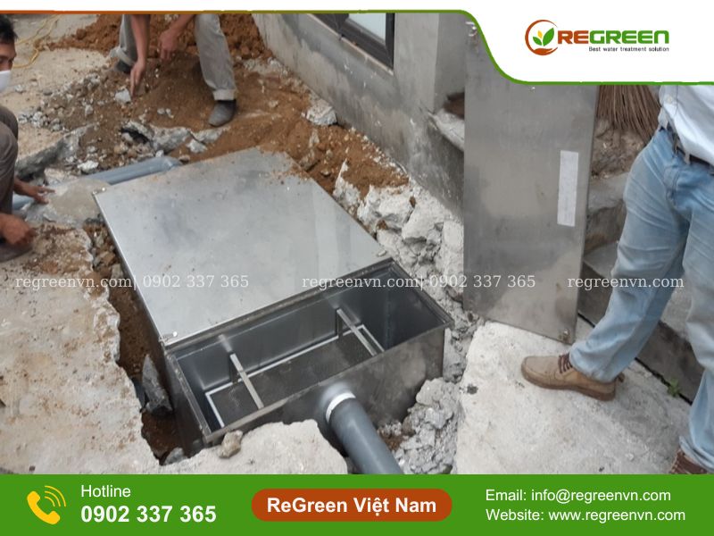 bể tách dầu mỡ 2 ngăn