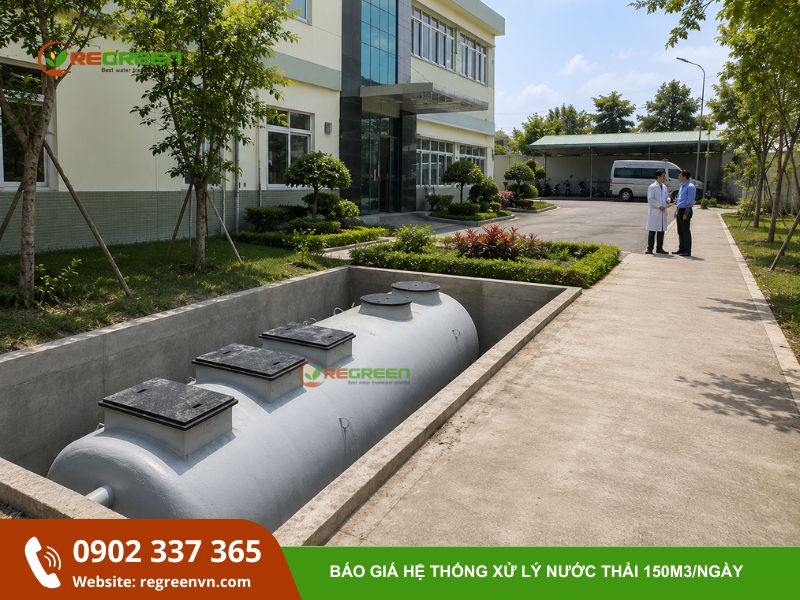 bể xử lý nước thải 150m3