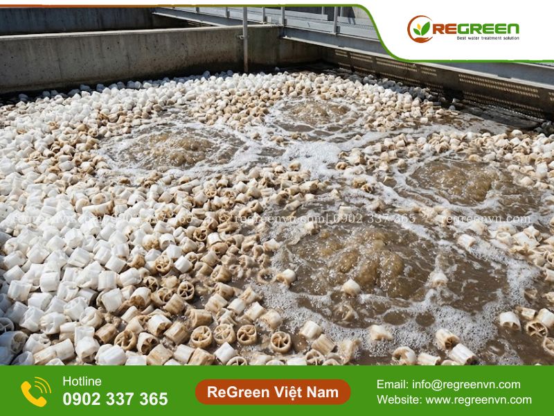 Bổ sung giá thể vi sinh trong xử lý nước thải