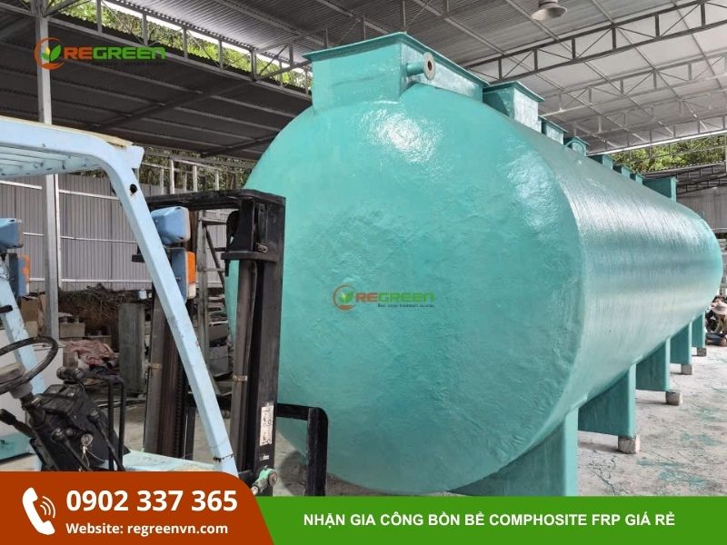 gia công bồn composite xử lý nước thải