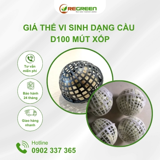 giá thể vi sinh dạng cầu có mút xốp