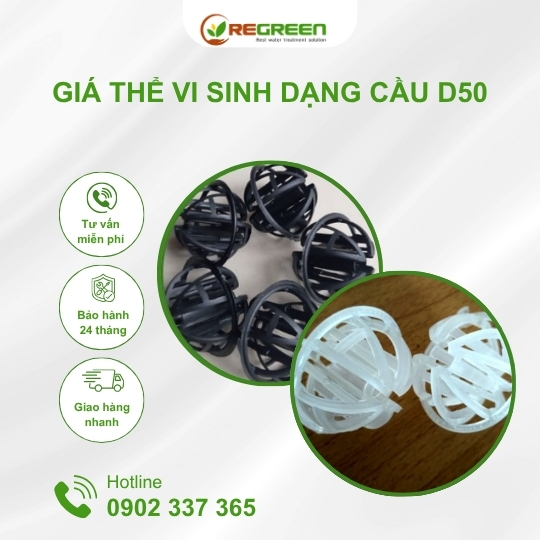 giá thể vi sinh dạng cầu d50