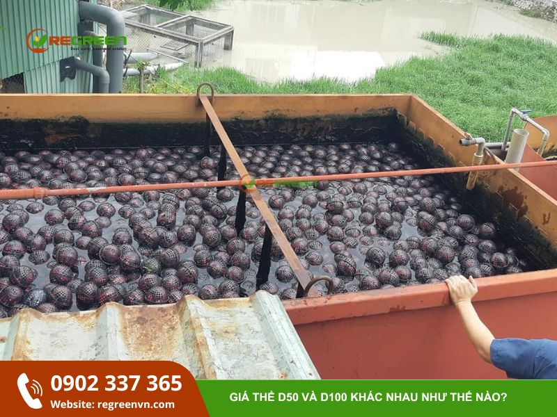 giá thể vi sinh dạng cầu