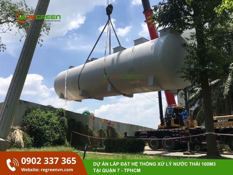 hệ thống xử lý nước thải 100m3
