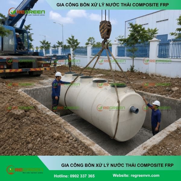 Bồn xử lý nước thải Composite FRP