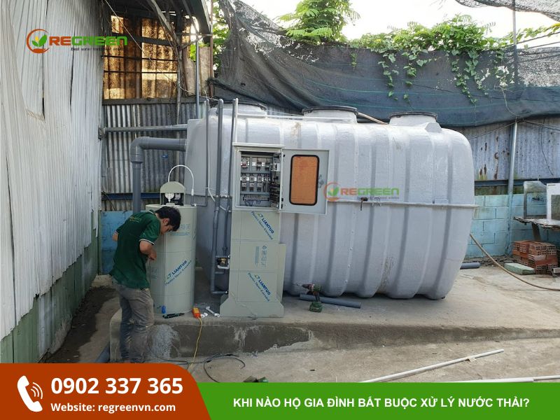 hộ gia đình nào nên xử lý nước thải