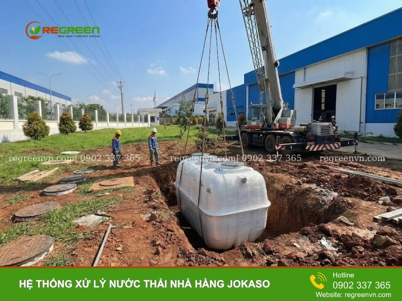 lắp bể xử lý nước thải nhà hàng