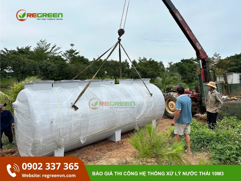 lắp đặt trạm xử lý nước thải 10m3