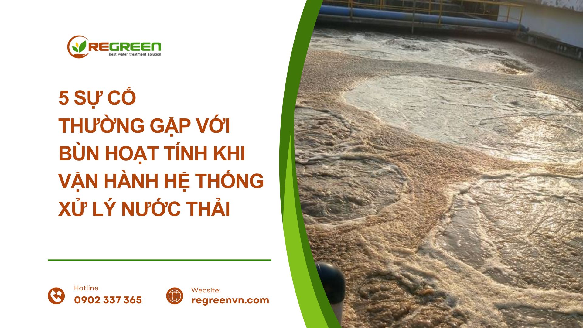5 sự cố thường gặp với bùn hoạt tính khi vận hành hệ thống xử lý