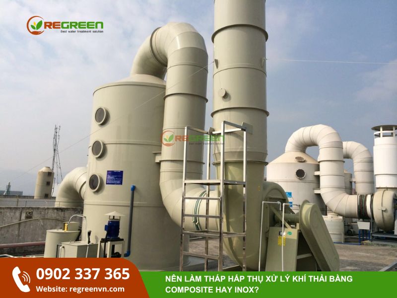 tháp hấp thụ khí thải