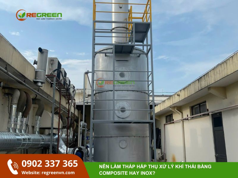 tháp hấp thụ khí thải inox