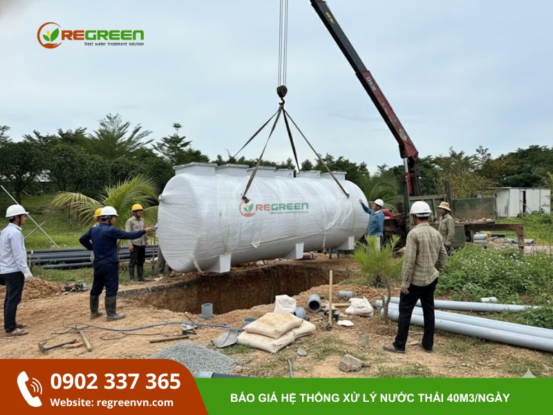 thi công xử lý nước thải 40m3/ngày