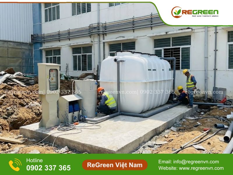 Thi công trạm xử lý nước thải y tế
