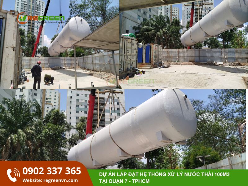 Trạm xử lý nước thải sinh hoạt 100m3