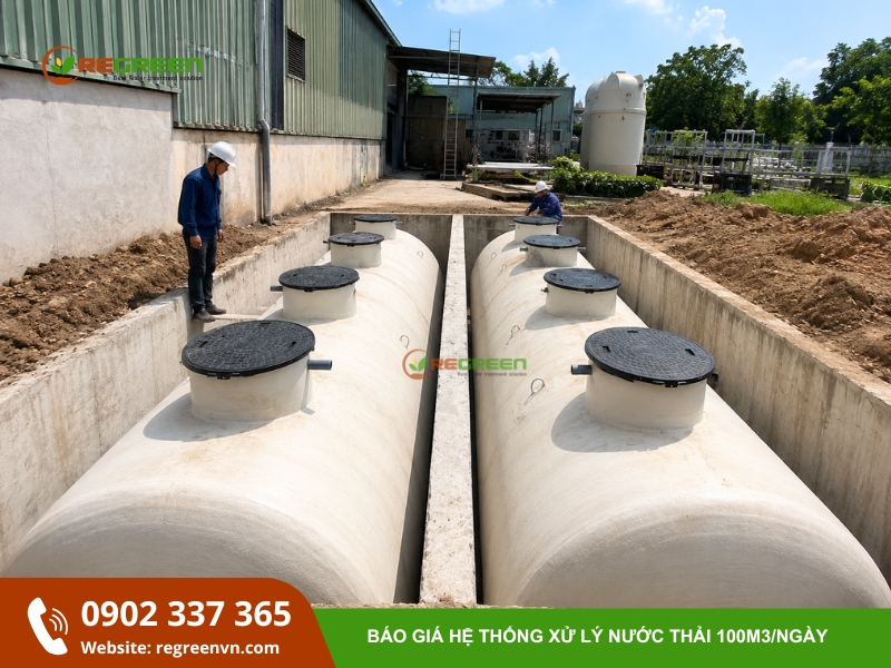 xử lý nước thải 100m3