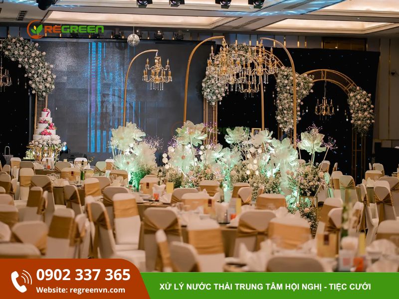 xử lý nước thải trung tâm tiệc cưới