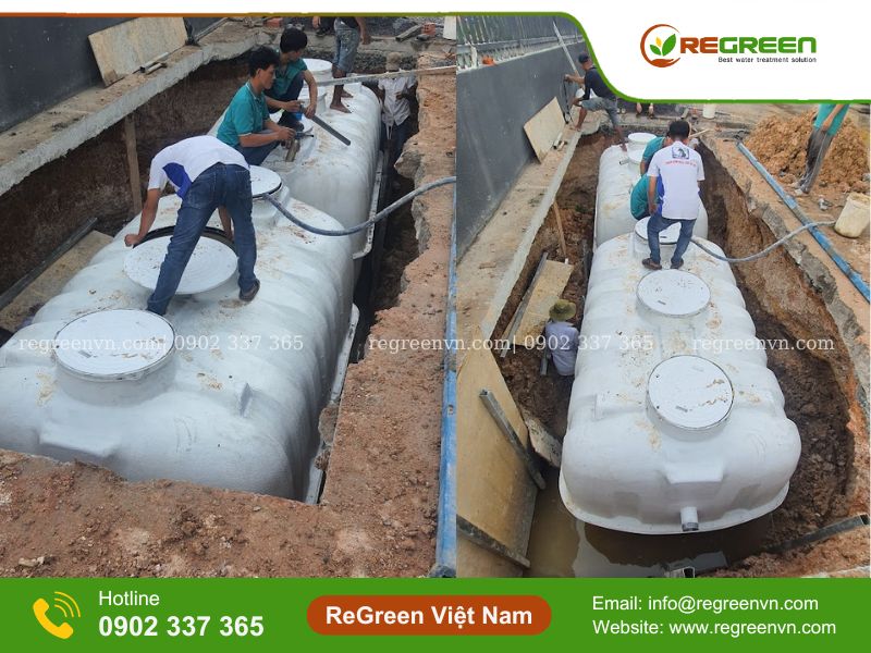 cách lắpp đặt bể xử lý nước thải