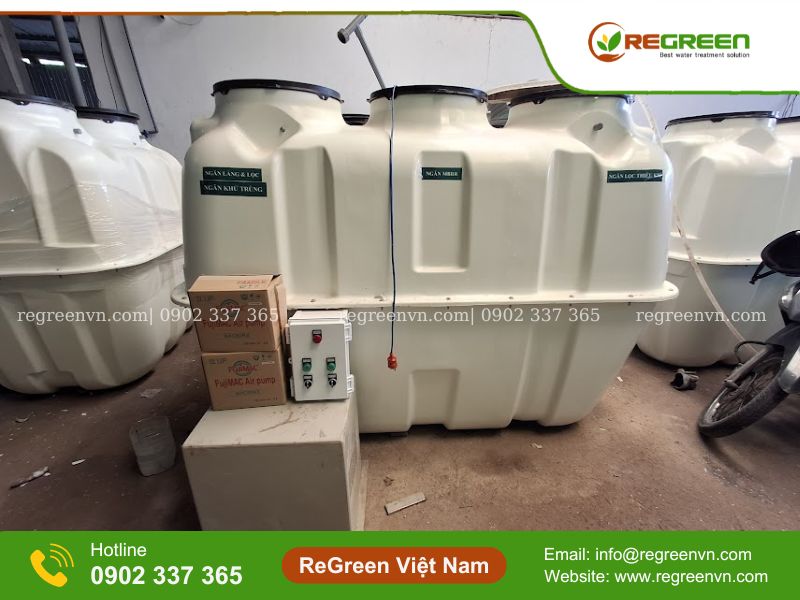 kích thước bể tự hoại composite