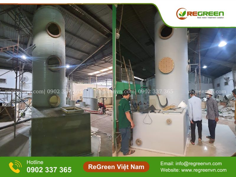 tháp hấp thụ kiểu đệm
