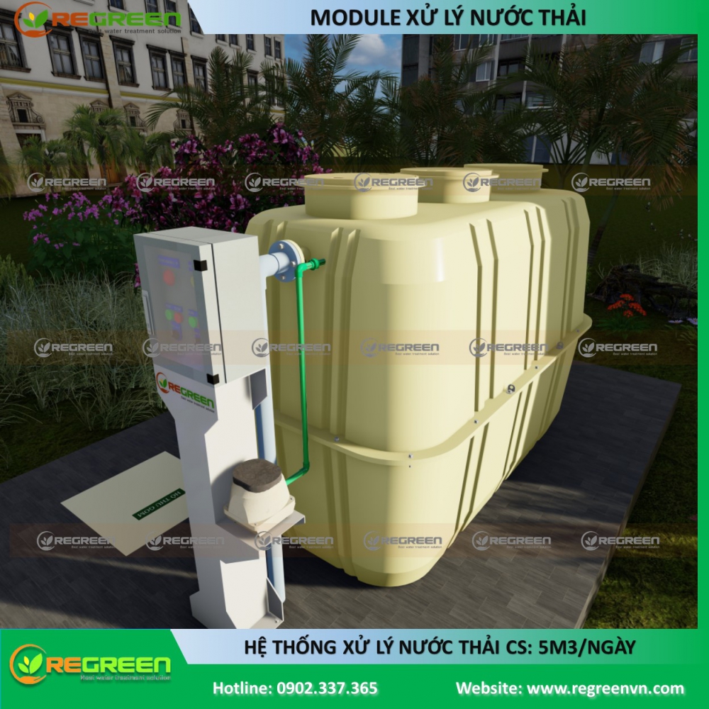 Module xử lý nước thải công suất 5m3/ngày