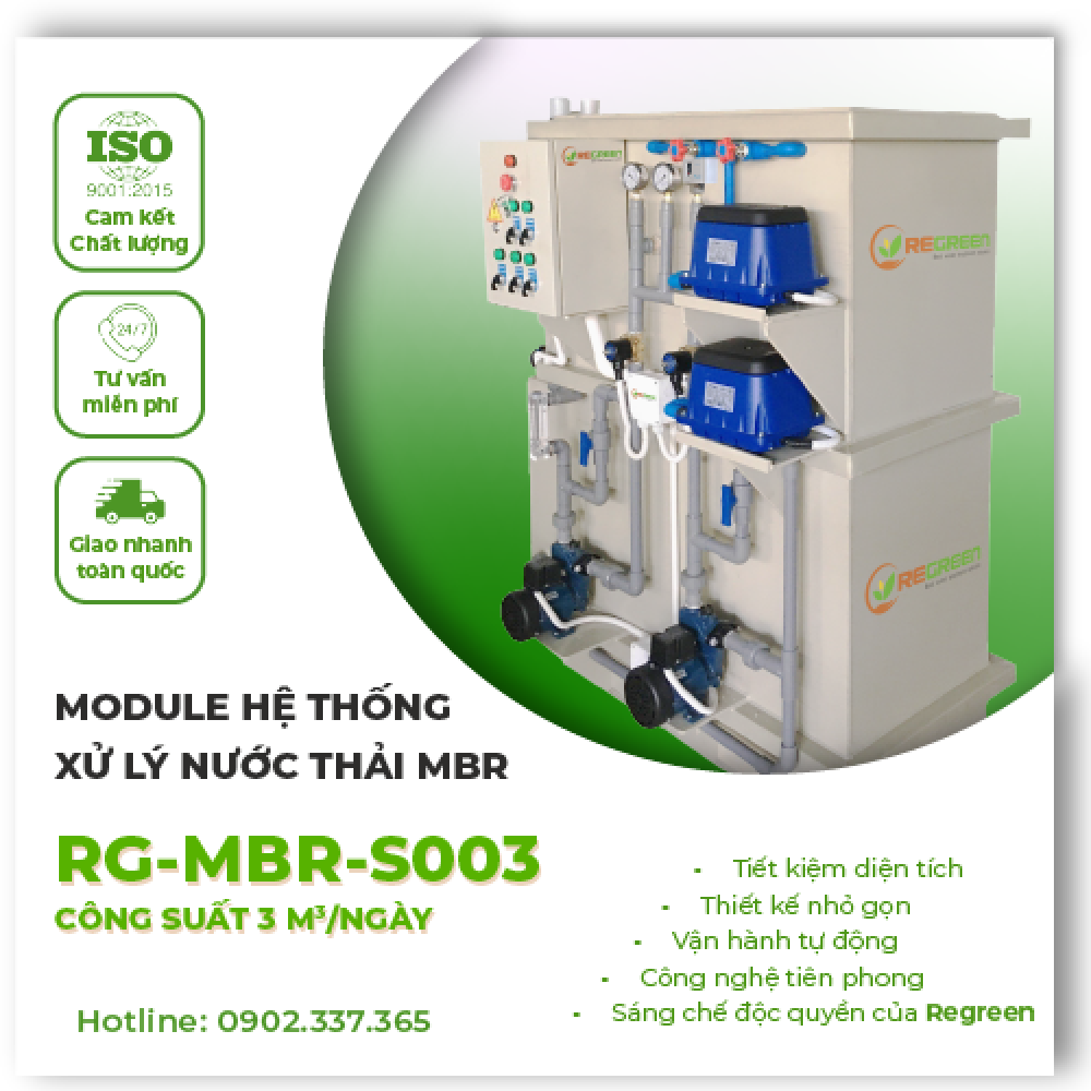 Hệ thống xử lý nước thải MBR công suất 3m3/ngày